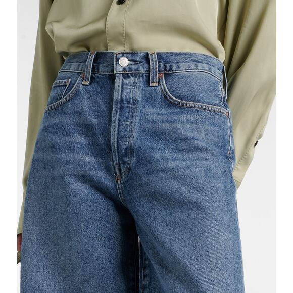 NEW AGOLDE Risha Low-rise Denim Bermuda Shorts in Alter Button Fly - Size 34 - Picture 4 of 9